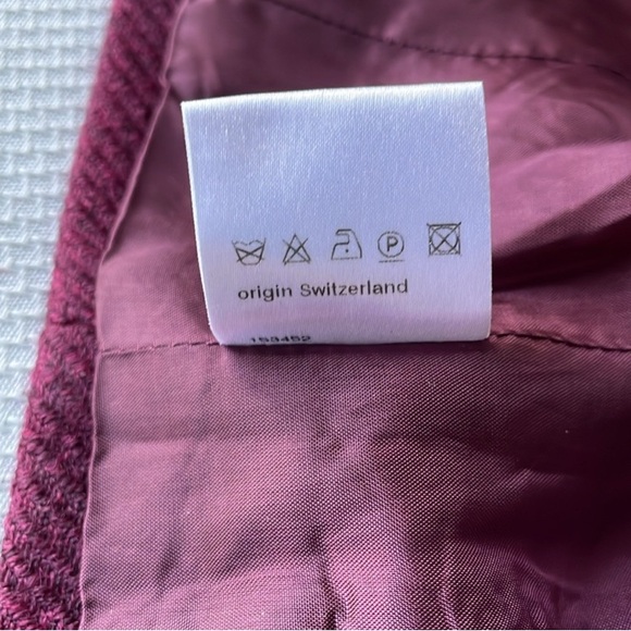 Akris Punto 100% Wool Cropped Purple Jacket Size 8 - Picture 9 of 13